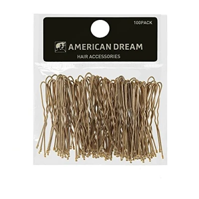 Image of American Dream Wavy Hair Pins, Blonde 2 inch/ 5 cm Pack of 100