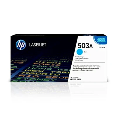 Image of HP 503A Q7581A 1 x Cyan Toner cartridge For Color LaserJet 3800, 3800dn, 3800dtn, 3800n, CP3505, CP3505dn, CP3505n, CP3505x