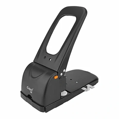 Image of D.RECT 1300 2 Hole Punch 100 Sheet Large Capacity Perfect for Office, School and Home Ideal Organizing Documents Black