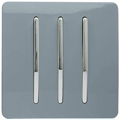 Image of Trendi 3 Gang 2 Way 10 Amp Rocker Chrome Light Switch