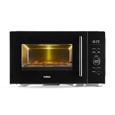 Image of Tower T17133 AirWave Pro Oven 2 in 1 Microwave &amp; Air Fryer with Digital Display Vortx Technology, Magnawave 20 Cooking Pre sets, 26L, 900W, Black