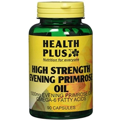 Image of Health Plus High Strength Evening Primrose Oil 1000mg Omega 6 Supplement 90 Capsules