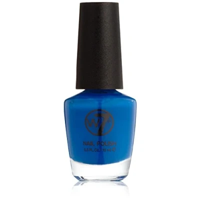 Image of W7 Cosmetics Nail Polish Number 17, Flourescent Blue 15 ml