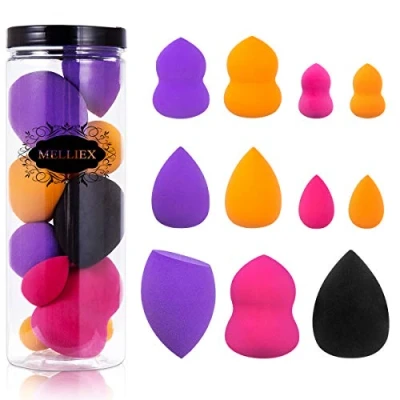 Image of Makeup Sponge Blender Set, 11pcs Beauty Foundation Blending, Flawless for Liquid Cream and Powder, Multi Coloured Cosmetic Applicator Puff