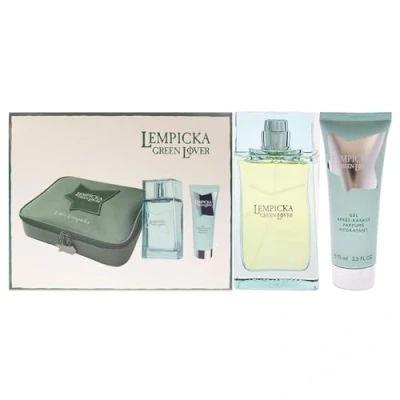 Image of Lolita Lempicka Green Lover For Men 3 Pc Gift Set 3.4Oz Edt Spray, 2.5Oz After Shave Gel, Pouch