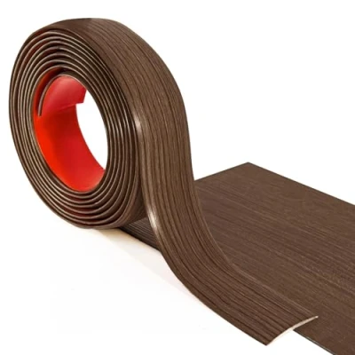 Image of Art3d Self Adhesive Vinyl Floor Transition Strip, Laminate Strip Flat Divider for Joining Gaps,Carpet Threshold Transition,Floor Tiles（10 FT, 1.57in, Brown）