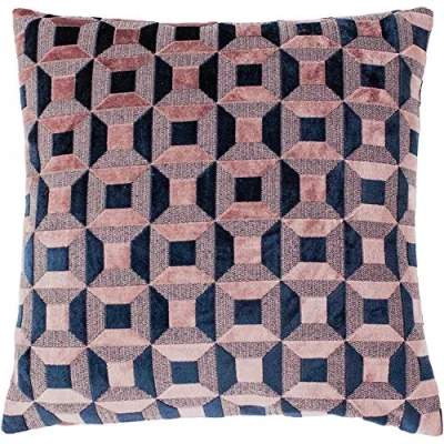 Image of Paoletti Empire Cushion Cover, Blush/Navy, 45 x cm