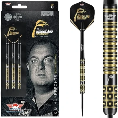 Image of Bulls Kim Huybrechts Black E2 90% Steel Tip Darts 23 g