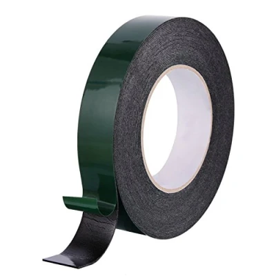 Image of 10 m (25 mm) Foam Tape Double Sided Sponge Waterproof Mounting Adhesive Roll Automotive Grade Number Plates Cars Trims, Black