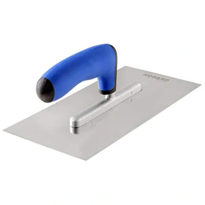 Image of HOGARD Plastering Trowel Finishing 10.6 x 5.1 inch Premium Stainless Steel Hand Tool with Ergonomic Handle Made in EU