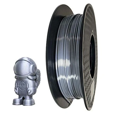 Image of Shiny Silk Silver PLA Filament 1.75mm 3D Printer 0.5KG Metallic Metal Silky Shine Material 500g Printing