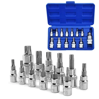 Image of Torx Bit Sets, 13pcs Sets T50,Torx T8 T70 ，Torx 1/2&quot;, 3/8&quot;,Torx 1/4&quot;