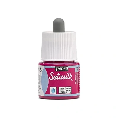 Image of PEBEO 181 008 45 ml Setasilk Silk Painting Bottle, Raspberry