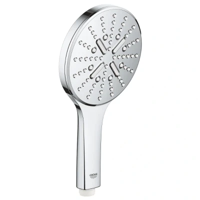 Image of GROHE Rainshower Smartactive 130 Hand Shower 130mm Head with 3 Sprays, Water-Saving, Chrome Easy to Fit 26574000