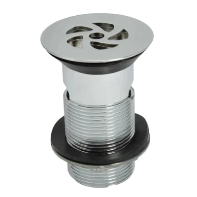 Image of TC Bathroom Flush Grated Basin Waste Slotted Tail 1 1/4&quot; 32mm Metal Backnut 89mm High