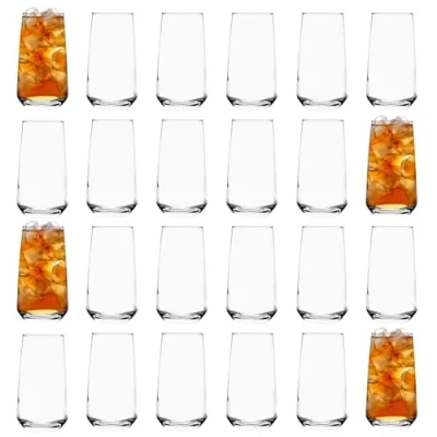 Image of 24x 480ml Hiball Glasses &#039;Tallo&#039; Range Modern Highball Cocktail Juice Water Tall Drinking Tumblers Dishwasher Safe By Argon Tablwware
