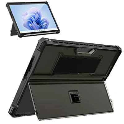 Image of MoKo Case for Microsoft Surface Pro 11 /Surface 10 9 13 Inch, All in One Rugged Cover with Kickstand Protective Case, Compatible Type Keyboard, Frosted Black