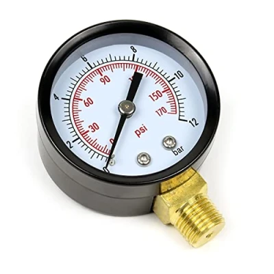 Image of 50mm Pressure Gauge i.e. for Vessel Radial 1/4&quot; 0 12bar 180PSI