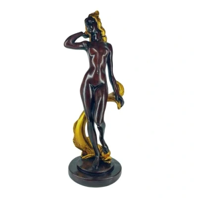 Image of VIE Naturals Resin Figurine, Golden Lady, Multicolor, One Size