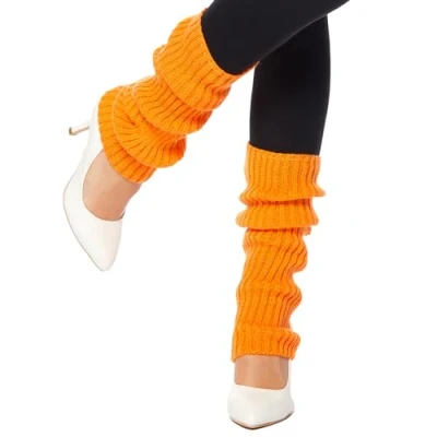Image of Neon Orange Leg Warmers Adult