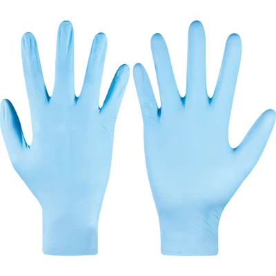 Image of Skytec Utah Blue Disposable Nitrile Gloves Multipurpose Powder Free High Grip Non Latex Examination (Box of 100) Large
