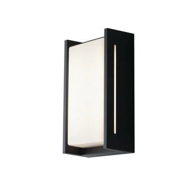 Image of Compact Outdoor LED Aluminum Flush Wall Lamp, Anthracite, IP54, 4000K