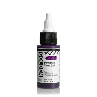 Image of Golden 0008536 1 High Flow Acrylic Permanent Violet Dark 1oz.