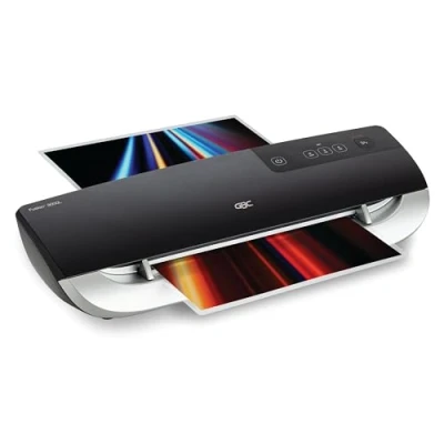 Image of GBC Thermal Laminator Machine, Fusion 3000L, 9 Inch, 1 Min Warm up, 3 or 5 Mil, with 30 EZUse Laminating Pouches for Home, Office and Classroom, Black (1703079)