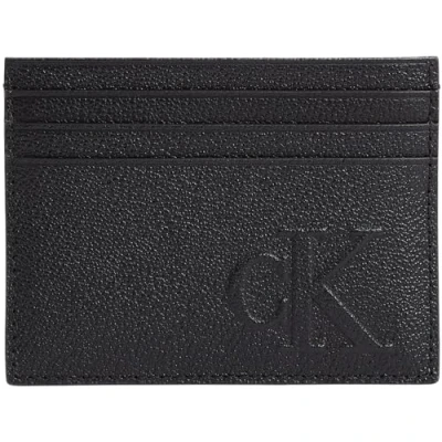 Image of Calvin Klein Jeans Sculpted Impression CARD CASE Unisex Wallet, Size: One Size, Black