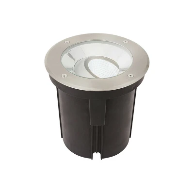 Image of Hoxton Outdoor 16.5W LED Recessed Ground Light Brushed Stainless Steel, IP67, 4000K