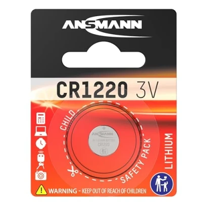 Image of Ansmann 5020062 CR1220 Coin Battery [Pack of 1] Lithium 3V Button Cell