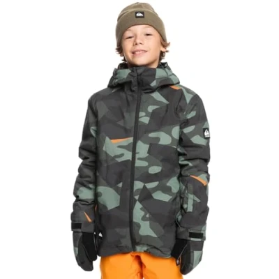 Image of Quiksilver Snow Jacket Mission Printed Youth JK Green 8