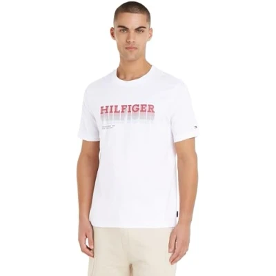 Image of Tommy Hilfiger Men Fade Tee S/S T Shirts, White, S