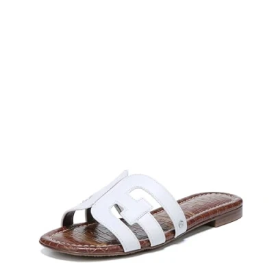 Image of Sam Edelman Shoes for Women Bay Slide Sandal Slip on Medium Fit Bright White UK 8
