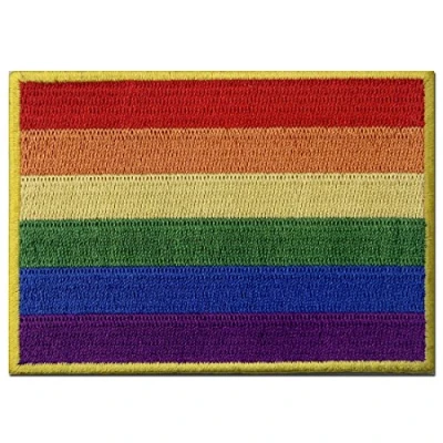 Image of LGBT Rainbow Flag Embroidered Emblem Iron On Sew Gay Rights Patch