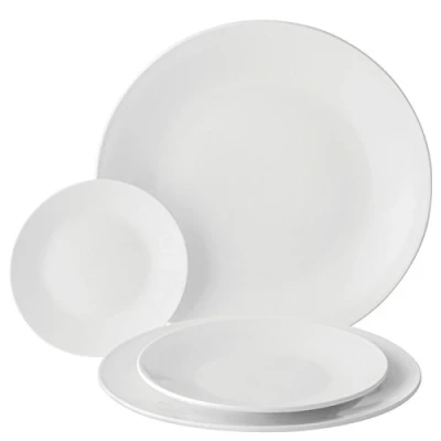 Image of Utopia Anton Black Fine China, Z03019 000000 B01006, Coupe Plate 10.75&quot; (27cm) (Box of 6)