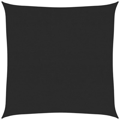 Image of vidaXL Sunshade Sail 160 g/m² Black 4x4 m HDPE