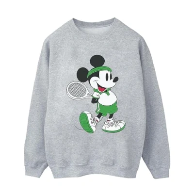 Image of Disney Women&#039;s Mickey Mouse Tennis Sweatshirt Sport Grey Large