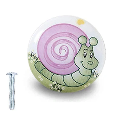 Image of Decoranddecor 55mm Rounded Knob Kids Children Child Bedroom Pulls Drawer Ceramic Porcelain Wardrobe Door Pull Handle Kitchen Cupboard Cabinet (55mm with One Hole, B 130)