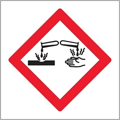 Image of V Safety Corrosive 200x200mm Magnetic Sign