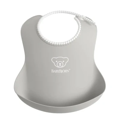 Image of BabyBjörn Baby Bib, 1 pack, Grey