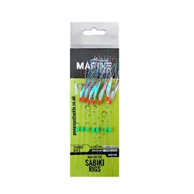 Image of Marine Cast 7 hooks sabiki rigs/Mackerel feathers (5/10 pack) (Night Glitter(5pack))