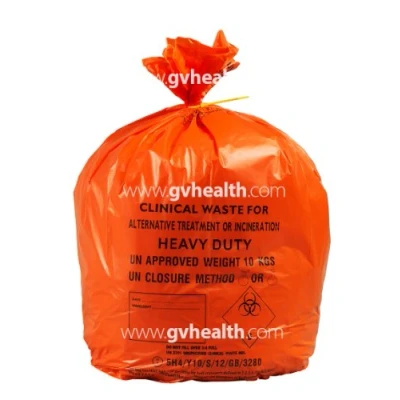 Image of Clinical Waste Sack Medium Duty, Orange (Pack of 200)