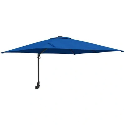 Image of vidaXL Patio Umbrella Azure Blue Steel, Polyester Large Adjustable