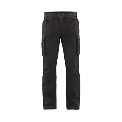 Image of Blaklader 145711478999C62 Service Denim Stretch Work Trousers, Navy/Black, Size C62