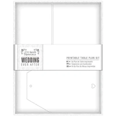 Image of Papermania Wedding Printable Table Plan Kit, White Heart