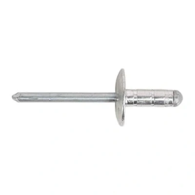 Image of Sealey Aluminium Multi Grip Rivet Large Flange 4.8 x 27mm Pack of 100