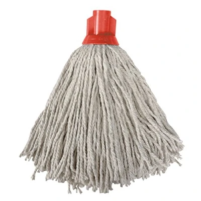 Image of drinkstuff Colour Coded Red Socket Mop Head Quality Yarn for High Risk Infection Areas Toilets
