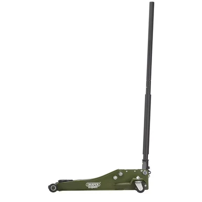 Image of Draper Expert Professional Low Profile Fast Lift Garage Trolley Jack, 3 Tonne, Green