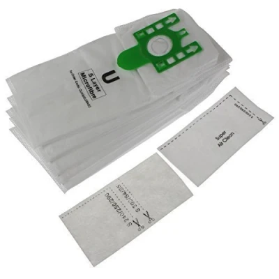 Image of Pack of 5 U Type Vacuum Cleaner Dust Bags Compatible with Miele S7210, S7260, S7280, S7580, S7510, S7000
